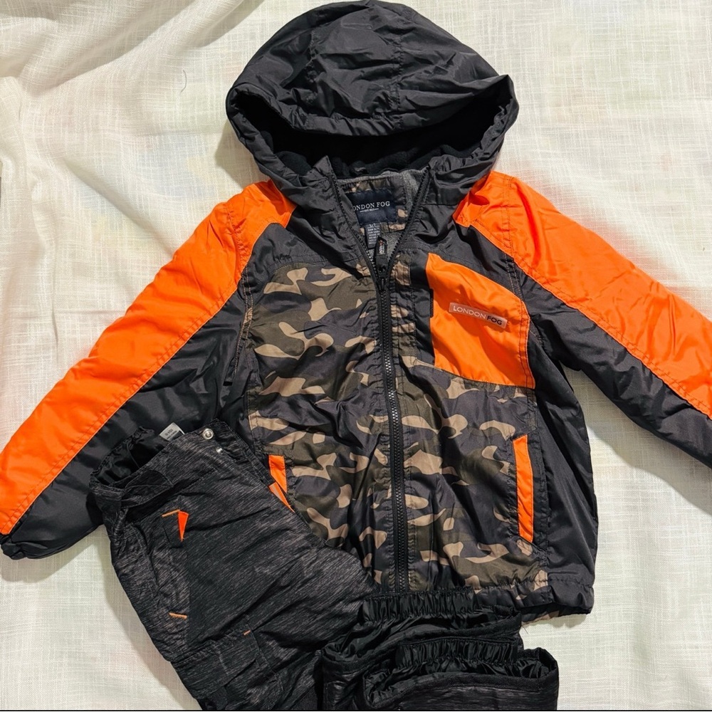 London Frog winter hoodie jacket sz L/7&Champion snow pants XS for children kids